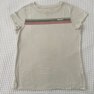 Beige T-shirt with stripes